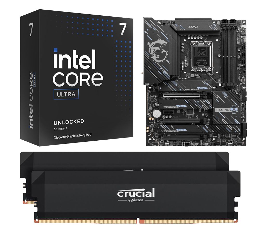 Core™ Ultra 7 265K Unlocked Processor, Z890 GAMING PLUS WIFI LGA1851 Motherboard & Pro Overclocking 32 GB 6000 MHz DDR5 Memory Kit Bundle