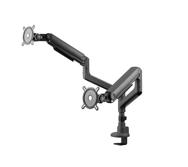 An image of ONE FOR ALL DM5210 Dual Arm Full Motion 17-50" Monitor Desk Mount - Black