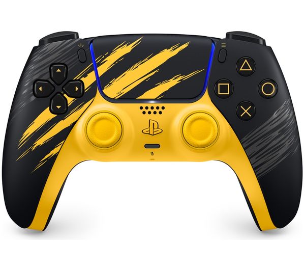 An image of PLAYSTATION PS5 DualSense Wireless Controller - Marvel’s Wolverine Battle Yellow Limited Edition