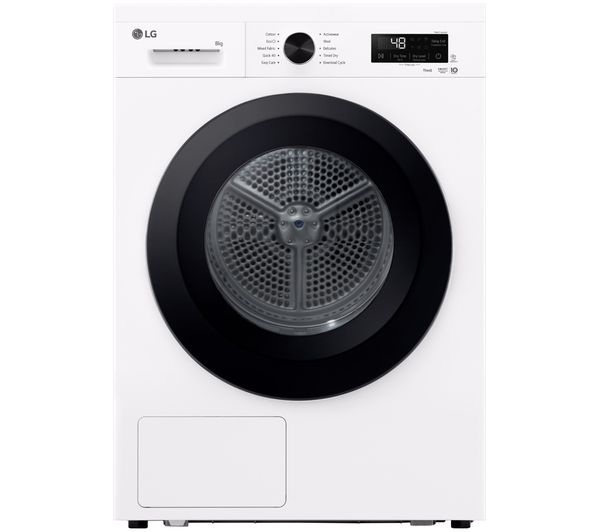 An image of LG ELCTRNC Series 2 RHX1008NWK WiFi-enabled 8 kg Heat Pump Tumble Dryer - White