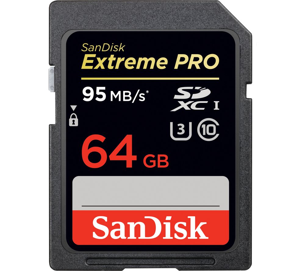 SANDISK Extreme Pro High Performance Class 10 SDXC Memory Card - 64 GB