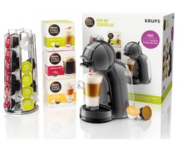 DOLCE GUSTO by Krups Mini Me KP128BUN Coffee Machine Starter Kit - Black & Grey