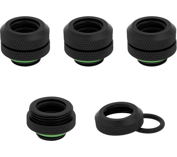 Corsair Hydro X Series Xf 12mm Hardline Fitting Black Pack Of 4