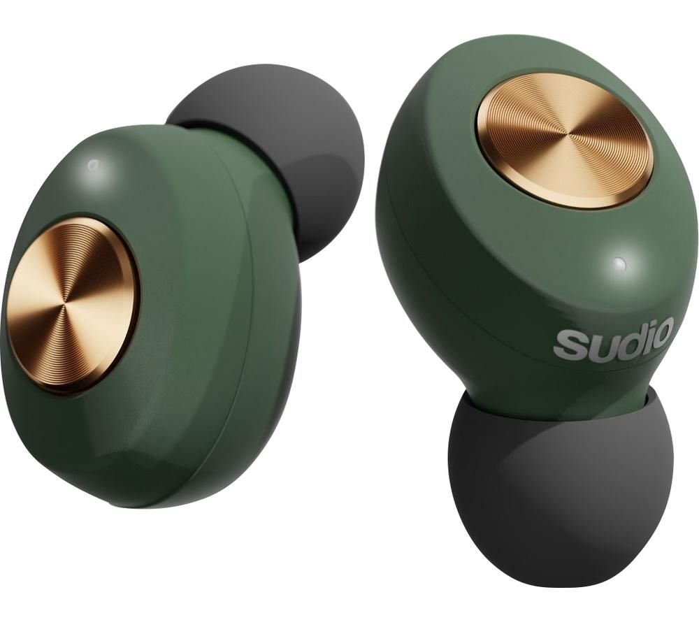 SUDIO TOLV Wireless Bluetooth Earphones - Green, Green