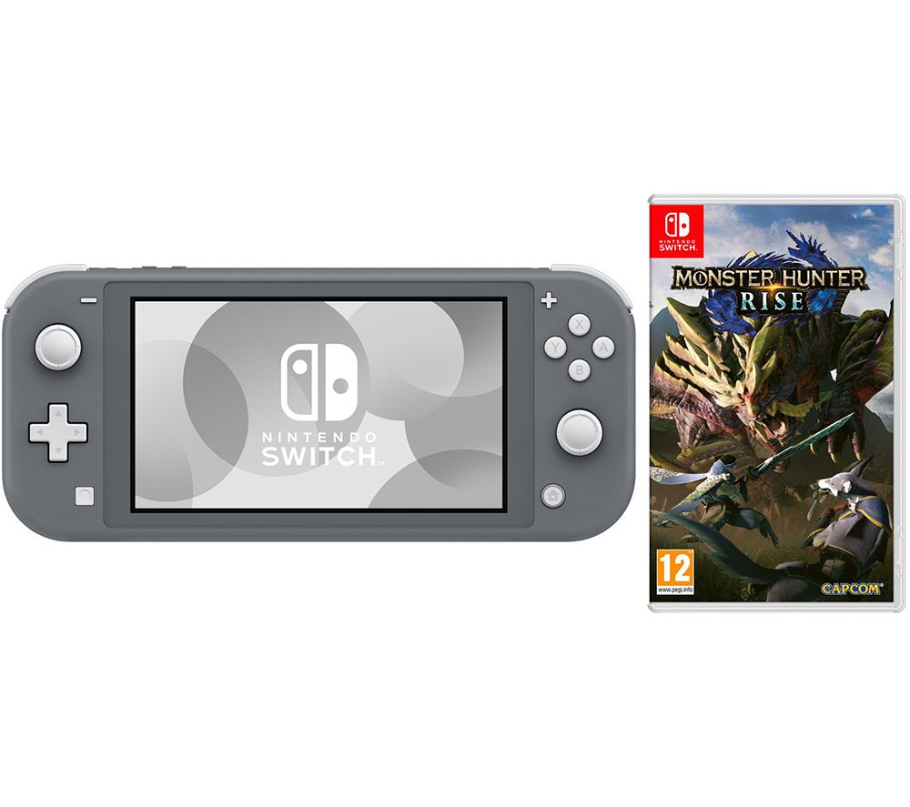NINTENDO Switch Lite & Monster Hunter Rise Bundle - Grey