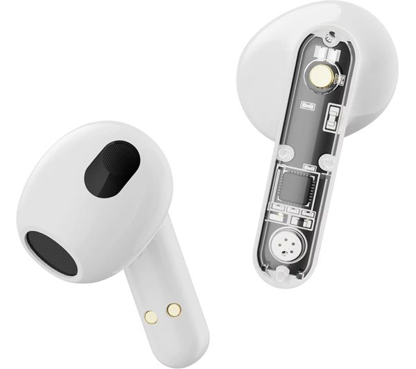 An image of STREETZ T150 Wireless Bluetooth Earbuds - White
