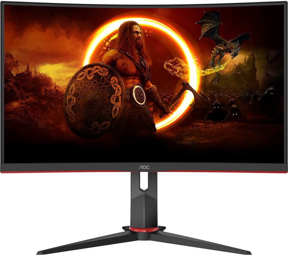 C27G2Z3/BK Full HD 27" Curved VA WLED Gaming Monitor - Black & Red
