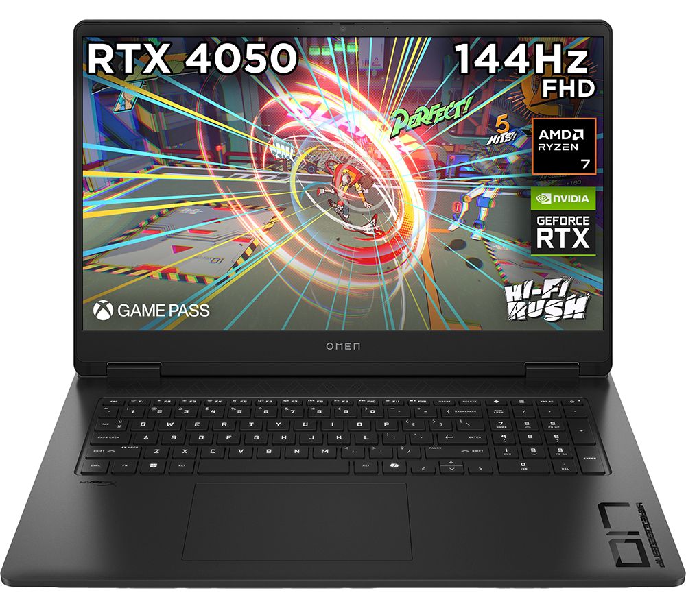 OMEN 17-db0007na 17.3" Gaming Laptop - AMD Ryzen 7, RTX 4050, 1 TB SSD