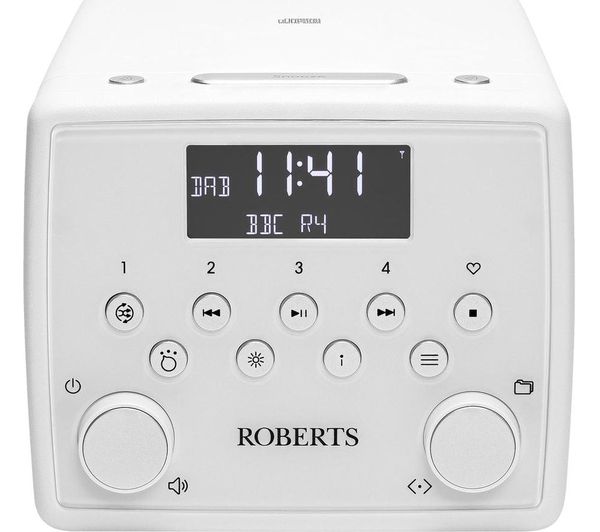Roberts Sound 49 Dab Fm Bluetooth Clock Radio White