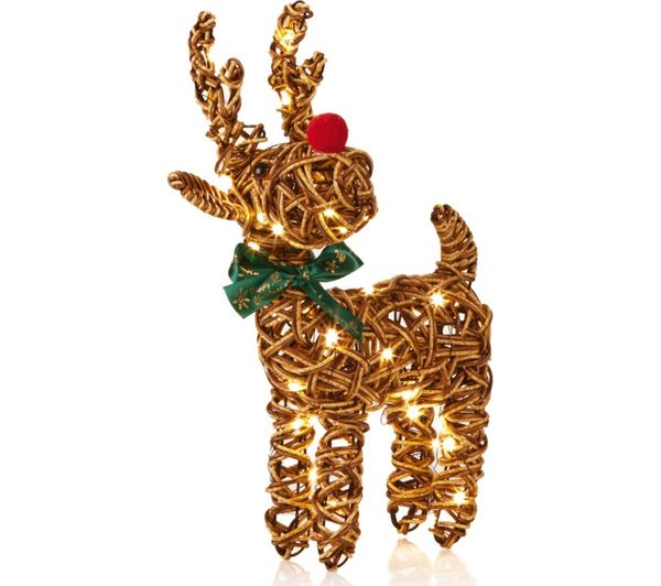 Premier Big Nose Reindeer With 40 Warm White Leds 37 Cm