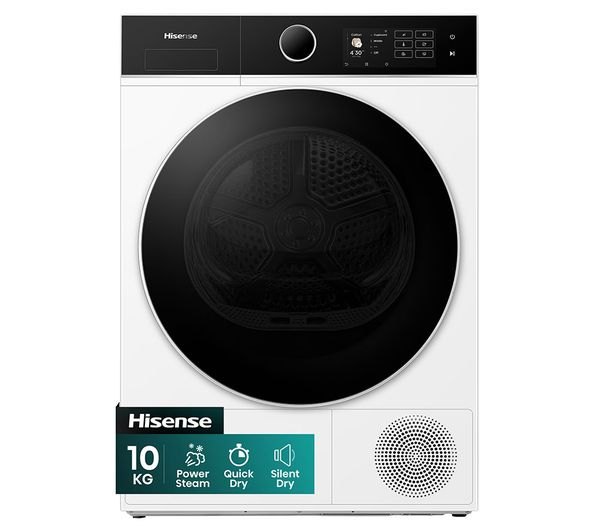 Hisense 5i Series Dh5i104bwab Wifi Enabled 10 Kg Heat Pump Tumble Dryer White