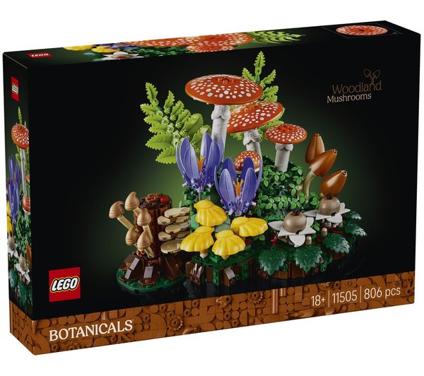 An image of LEGO Botanicals 11505 Woodland Mushrooms Set for Adults