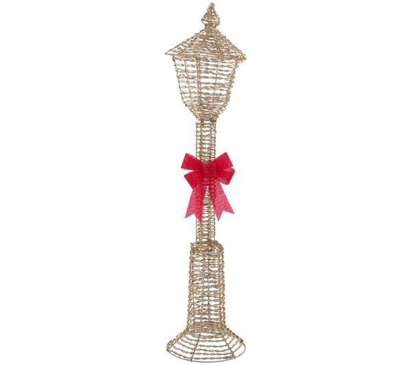 An image of SMART GARDEN Three Kings GlitterTwist Gold Lamp Post Decorative Light - 90 cm, Gold