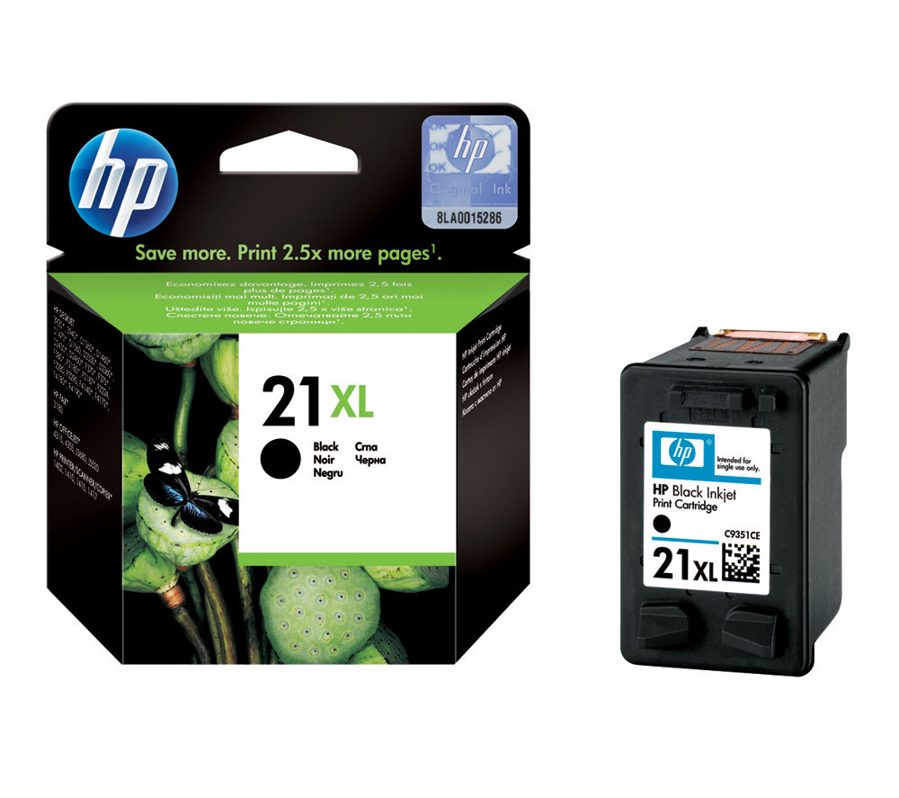 HP 21XL Black Ink Cartridge, Black
