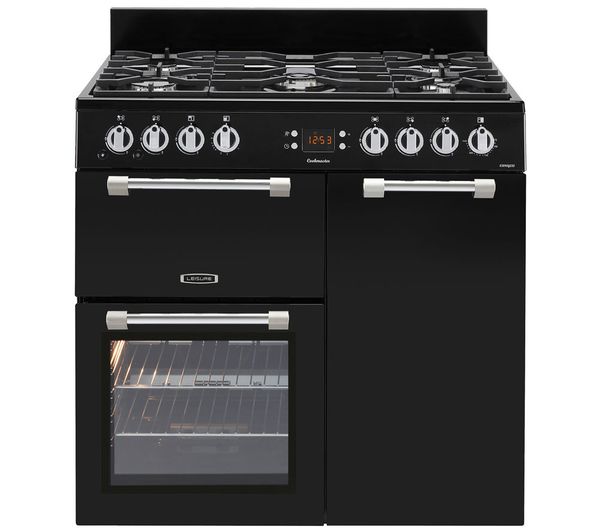 Image of LEISURE Cookmaster CK90G232K 90 Dual Fuel Range Cooker - Black