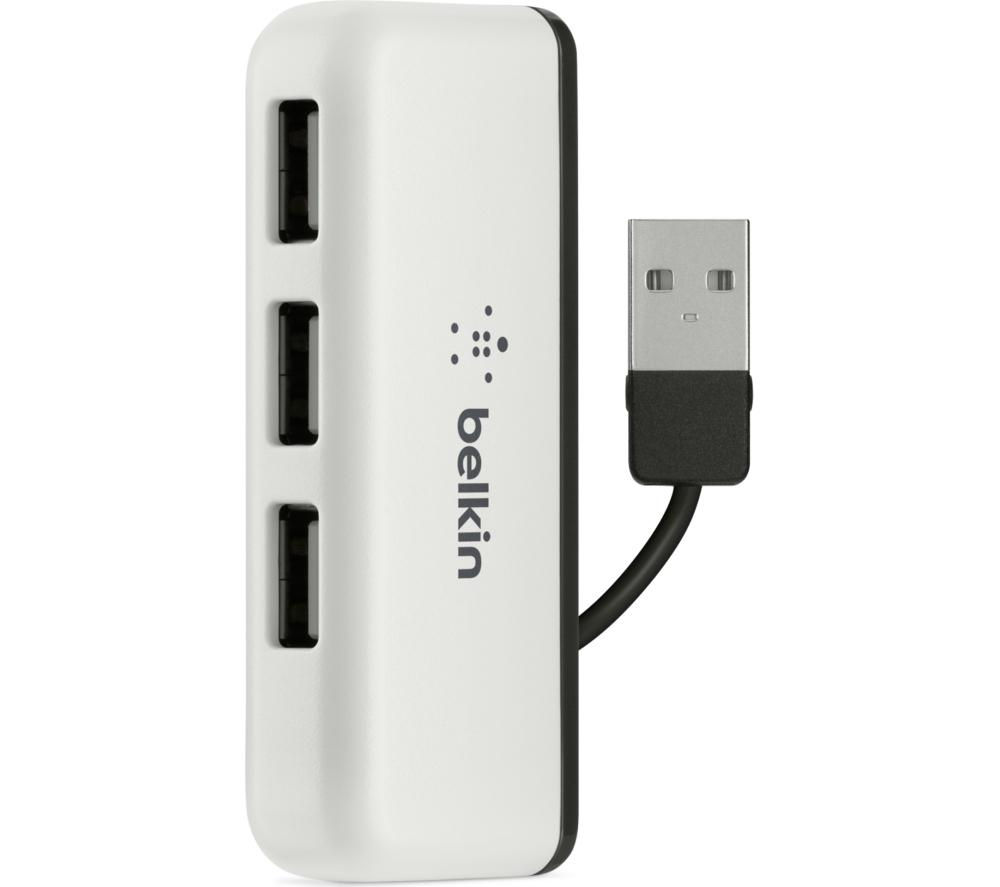 BELKIN Travel 4-port USB 2.0 Hub, White