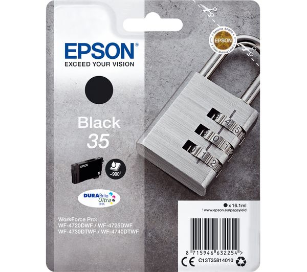 EPSON 3581 Padlock Black Ink Cartridge, Black