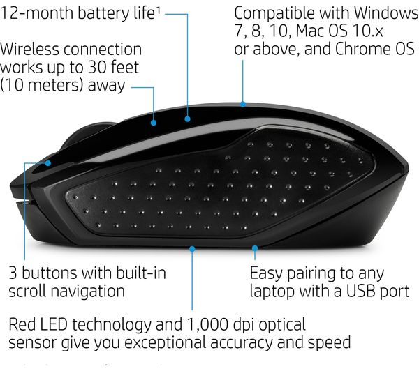 hp wireless mouse 200 connect button