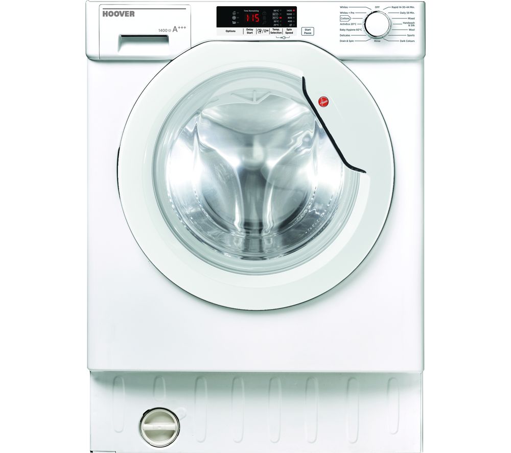 HOOVER HBWM 814S-80 Integrated 8 kg 1400 Spin Washing Machine, Green
