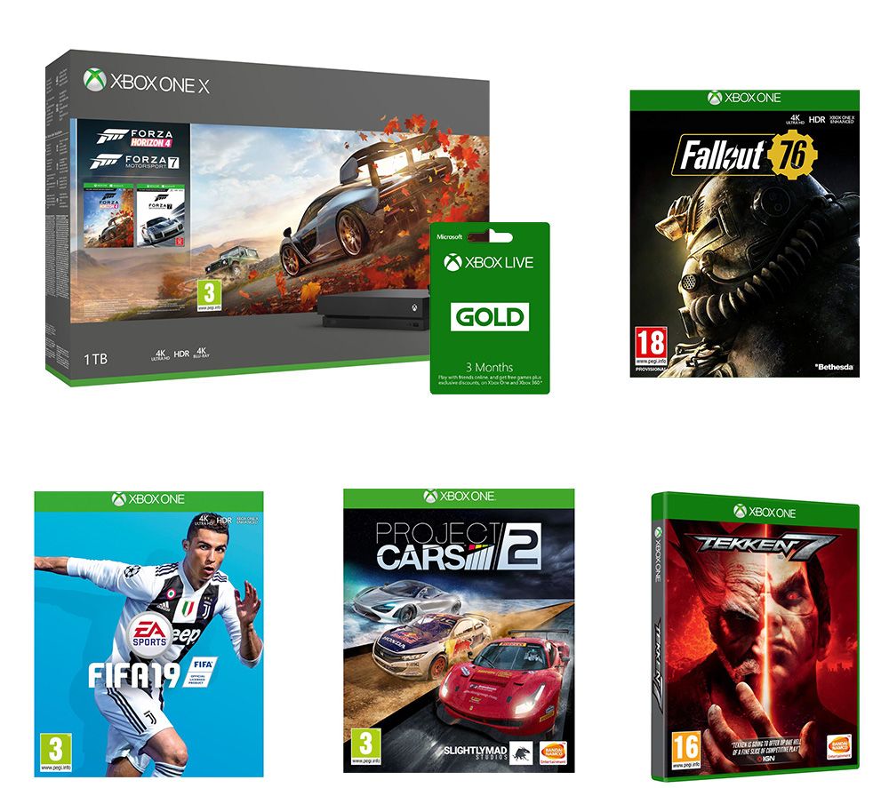 MICROSOFT Xbox One X, Fallout 76, FIFA 19, LIVE Membership, Forza Horizon 4, Forza Motorsport 7, Project Cars & Tekken Bundle, Gold review