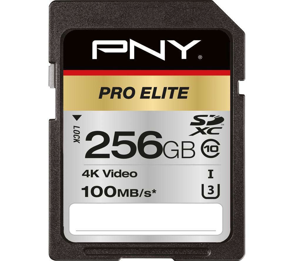 PNY Pro Elite Class 10 SDXC Memory Card - 256 GB