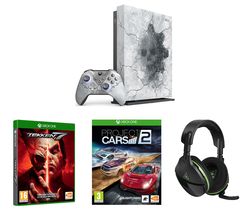 MICROSOFT Limited Edition Gears 5 Xbox One X, Tekken 7, Project Cars 2 & Stealth 600 Wireless Gaming Headset Bundle