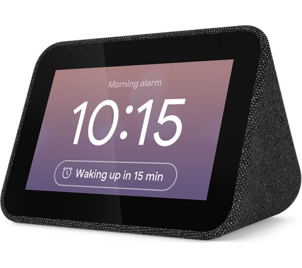 Buy LENOVO Smart Clock with Google Assistant & Charcoal Google Nest ...