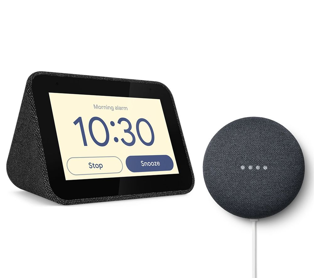 LENOVO Smart Clock with Google Assistant & Charcoal Google Nest Mini (2nd Gen) Bundle Review
