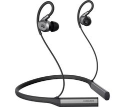 AU-Flex Wireless Bluetooth Noise-Cancelling Earphones - Black & Silver