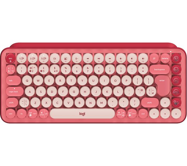 Image of LOGITECH POP Keys Wireless Mechanical Keyboard - Heartbreaker Rose