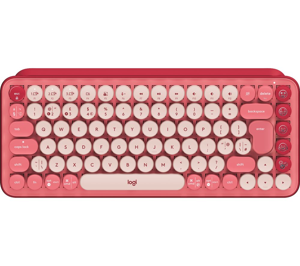 LOGITECH POP Keys Wireless Mechanical Keyboard - Heartbreaker Rose
