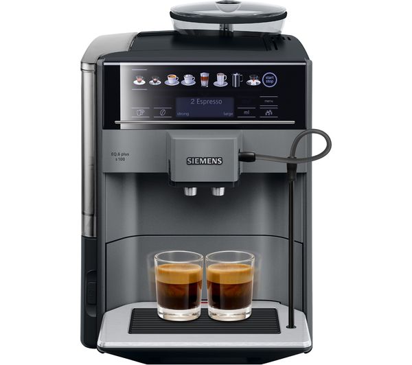 Image of SIEMENS TE651209GB EQ6 S100 Bean to Cup Coffee Machine - Titanium