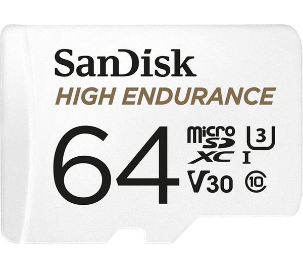 Image of SANDISK High Endurance Class 10 microSDXC Memory Card - 64 GB