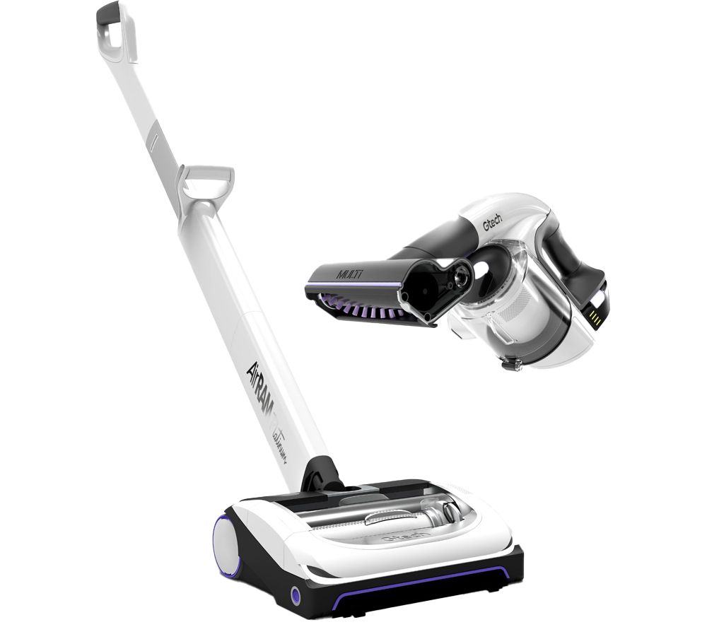 AirRAM Platinum AR46 Cordless Vacuum Cleaner & Multi Platinum ATF061 Handheld Vacuum Cleaner Bundle - White & Black