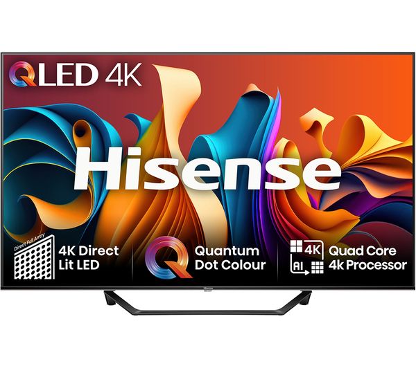 HISENSE 55A7NQTUK 55" Smart 4K Ultra HD HDR QLED TV with Amazon Alexa