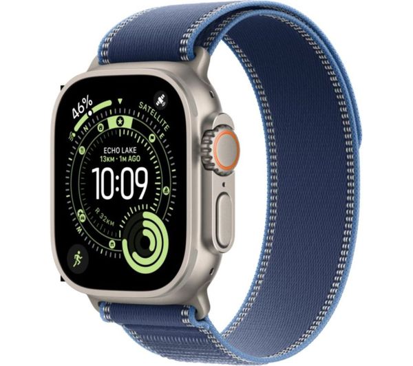 APPLE Watch Ultra 3 Cellular - 49 mm Natural Titanium Case with Bright Blue Trail Loop - M/L