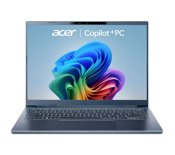 ACER Aspire 14 AI 14" Refurbished Laptop, Copilot+ PC - Snapdragon X, 512 GB SSD, Blue (Very Good Condition)