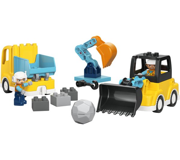 An image of LEGO Duplo 10475 3 in 1 Construction Vehicles Set
