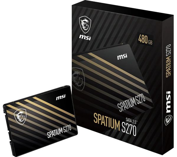 An image of MSI Spatium S270 SATA 2.5" Internal SSD - 480 GB