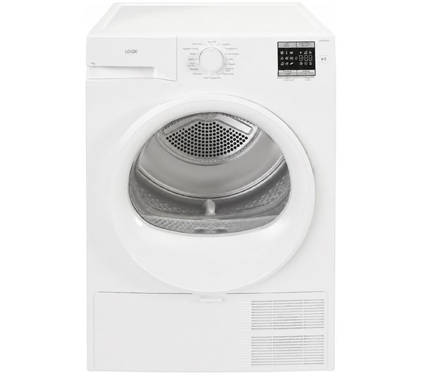 An image of LOGIK LHP9W26 9 kg Heat Pump Tumble Dryer - White