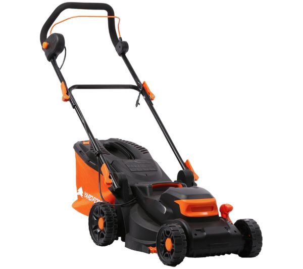 An image of YARD FORCE 1400 W Corded Electric Lawnmower - Orange & Black