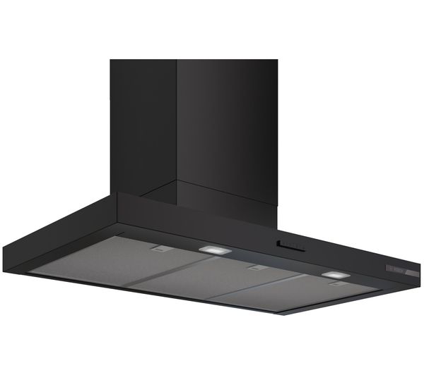 An image of BOSCH Series 4 DWB95CC60B Chimney Cooker Hood - Black