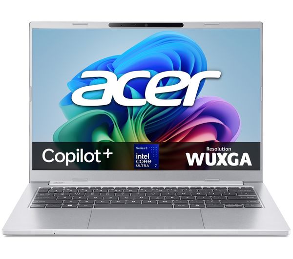 An image of ACER Aspire 14 AI 14" Laptop - Intel® Core™ Ultra 7, 512 GB SSD, Silver