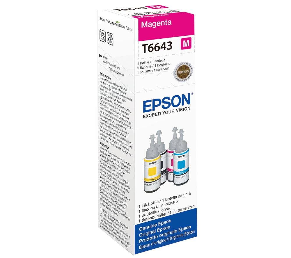 EPSON T6643 Magenta Ecotank Ink Bottle - 70 ml