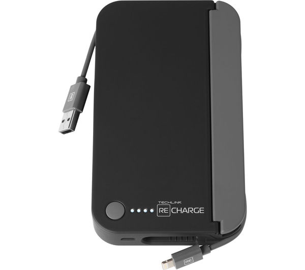 527063 TECHLINK ReCharge 12000 Portable Power Bank Black Currys Business