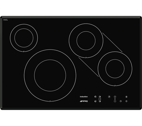 SMEG SI3842B Electric Induction Hob - Black, Black