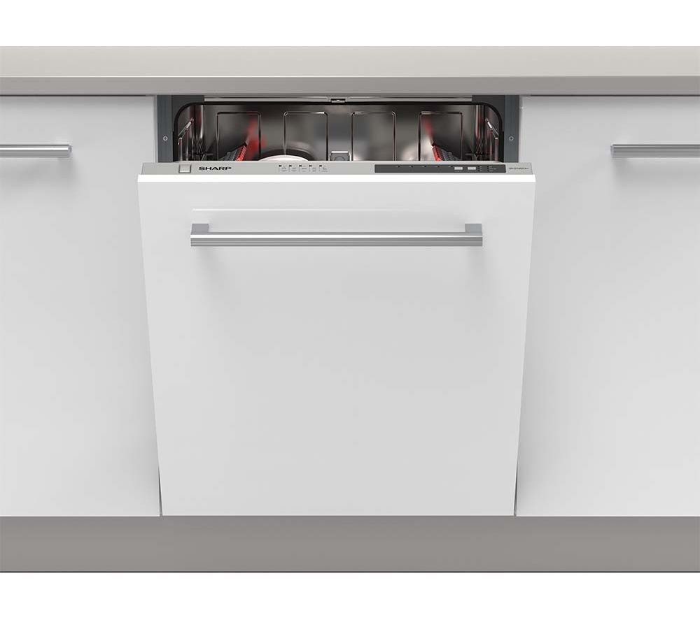 Buy SHARP QWD21I492X Fullsize Integrated Dishwasher Free Delivery