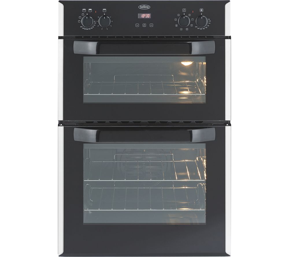 Buy BELLING BI90EFR BLK Electric Double Oven White Free Delivery