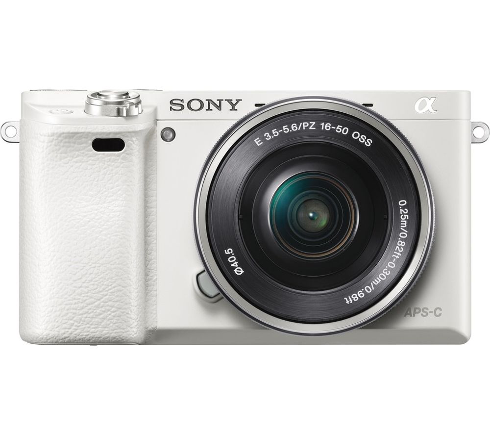 SONY a6000 Mirrorless Camera with 16-50 mm f/3.5-5.6 Lens - White
