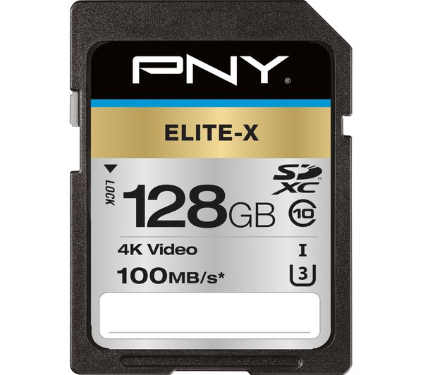 Image of PNY EliteX Class 10 SD Memory Card - 128 GB